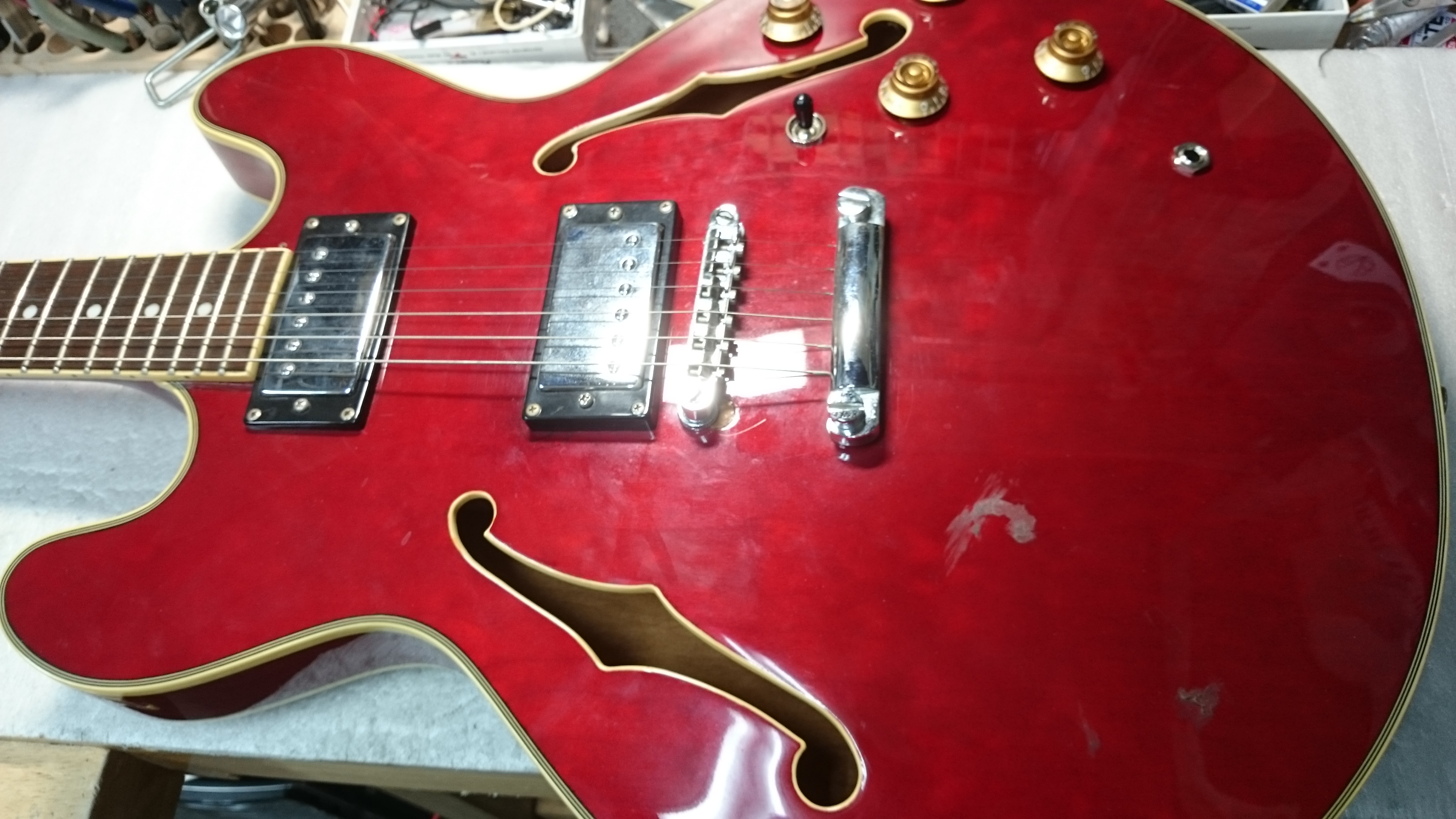 fullerton ES-335 セットアップ＆電装系パーツオール交換 | ギター